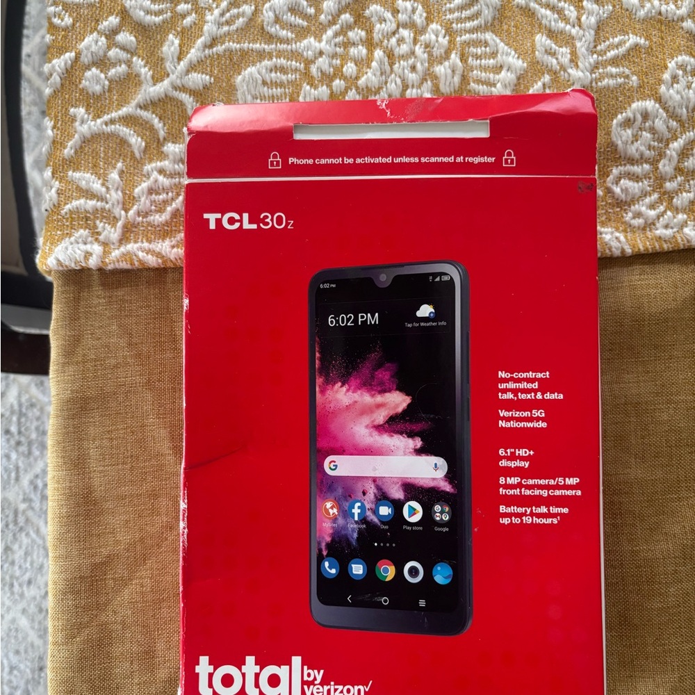 TCL 30Z Smartphone with Red Packaging